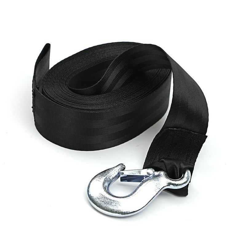 Seamander Boat Winch Strap with Hook,2"" x 20ft 6000lb Maximum Break Strength Boat Trailer Winch Strap for Fishing Boats,Towing Vehicles and Jet Ski
